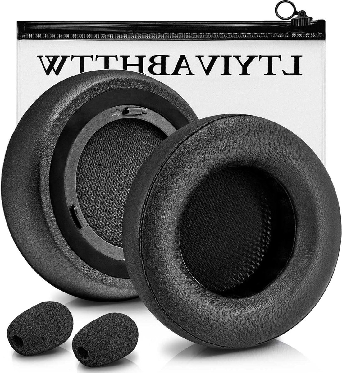 Oorkussens Vervanging - Hoesjes Set - Comfortabel Luisteren - Dikkere Memory Foam - 20 cm - Zwart