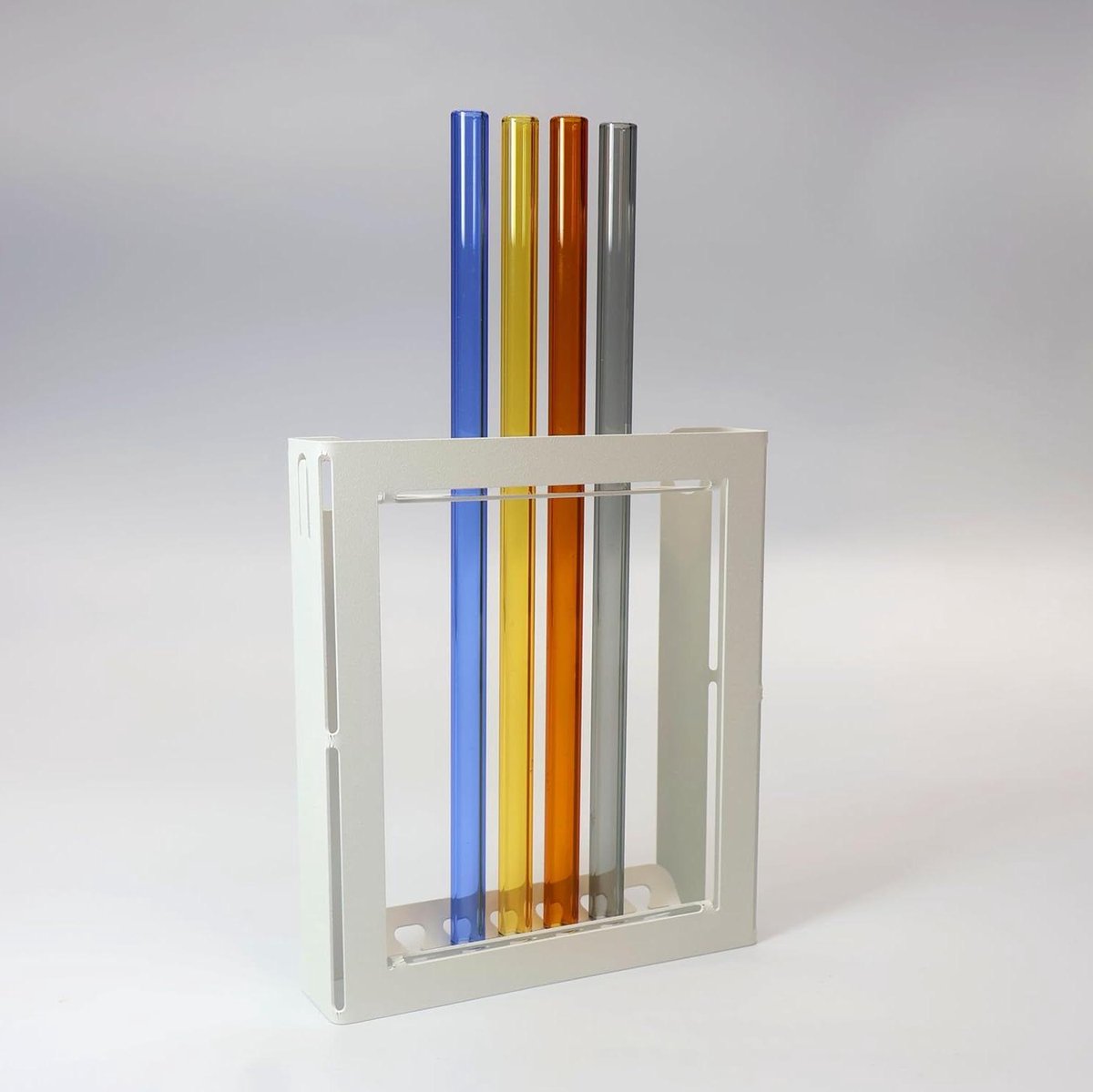 Rietjeshouder - Rietjesdispenser - Rietjes Opbergen - Creatief Opvouwbaar - 198 x 135 mm - Wit