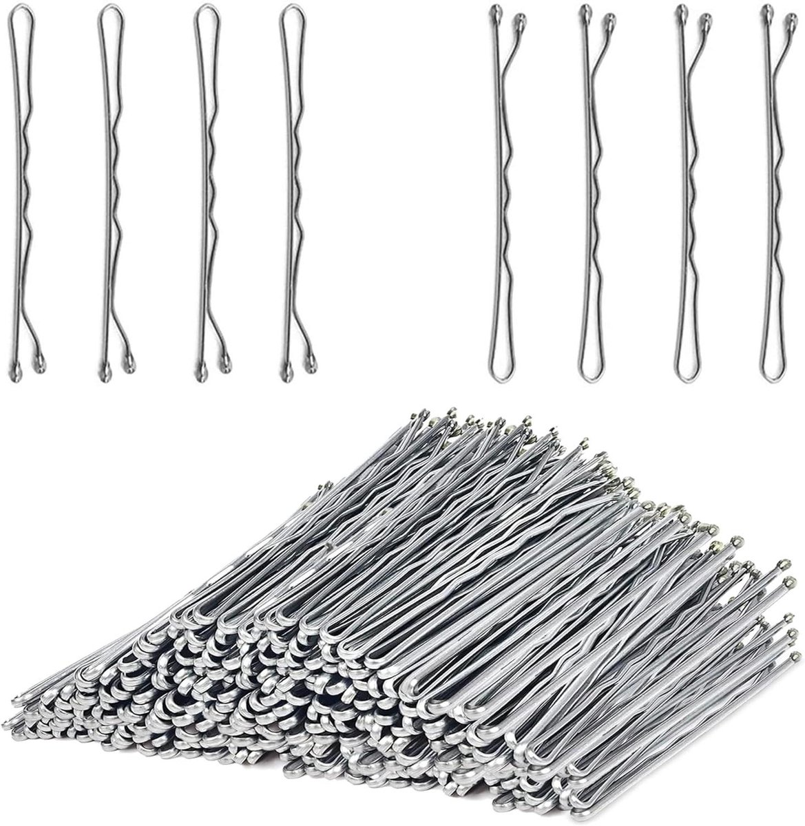 Haarspelden - Bobby Pins - Haar Stijlen - Grote Set - 55 cm - Zilver