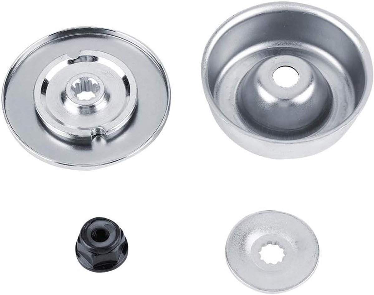 Trimmer Adapter Kit - Maaier Onderdelen - Gazon Onderhoud - Duurzaam Metaal - 8x3 cm - Zilver