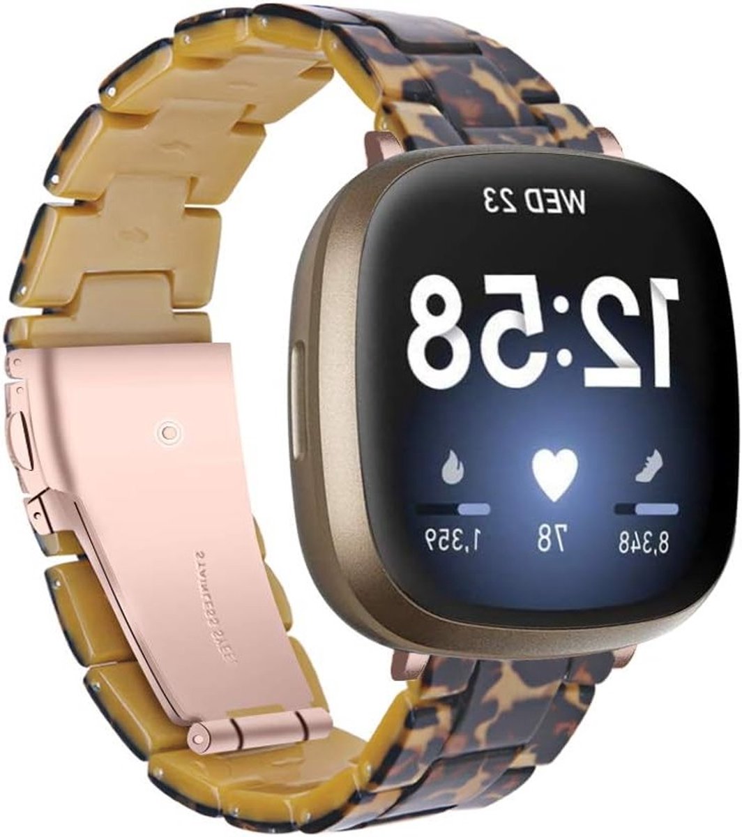 Verstelbare Resin Vervangband voor Fitbit Versa 4 en Sense 2 - Comfortabele en Duurzame Horlogeband met Diverse Kleuren
