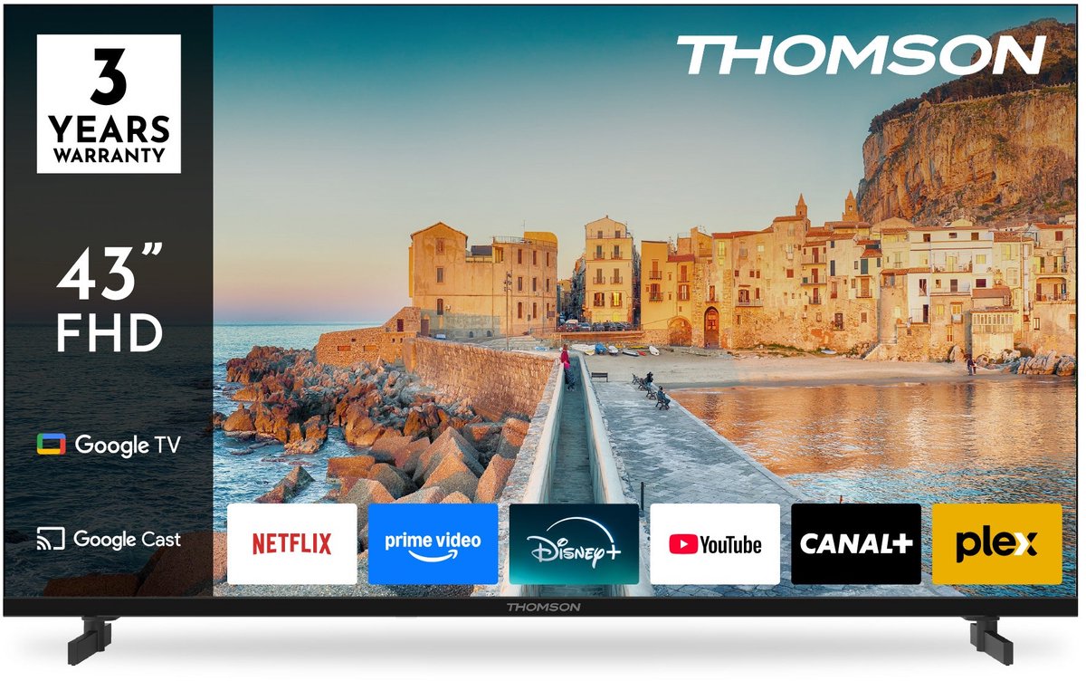 Thomson 43FG2S15 - TV LED 43 (109 cm) - Full HD 1920x1080 - Google TV - 3xHDMI - WiFi