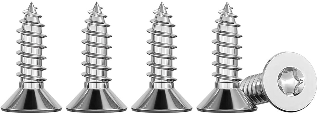 50 Stuks RVS Houtschroeven M3x12mm Torx Schroeven Volledig Gewikkeld voor Chipboard en Houtbewerking TX10