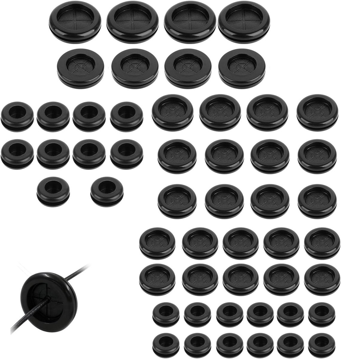 Set van 52 Rubber Washers in 7 Maten – Duurzame Waterdichte Sealing Ringen voor Sanitair, Auto en Elektriciteit – Perfect voor Thuisgebruik
