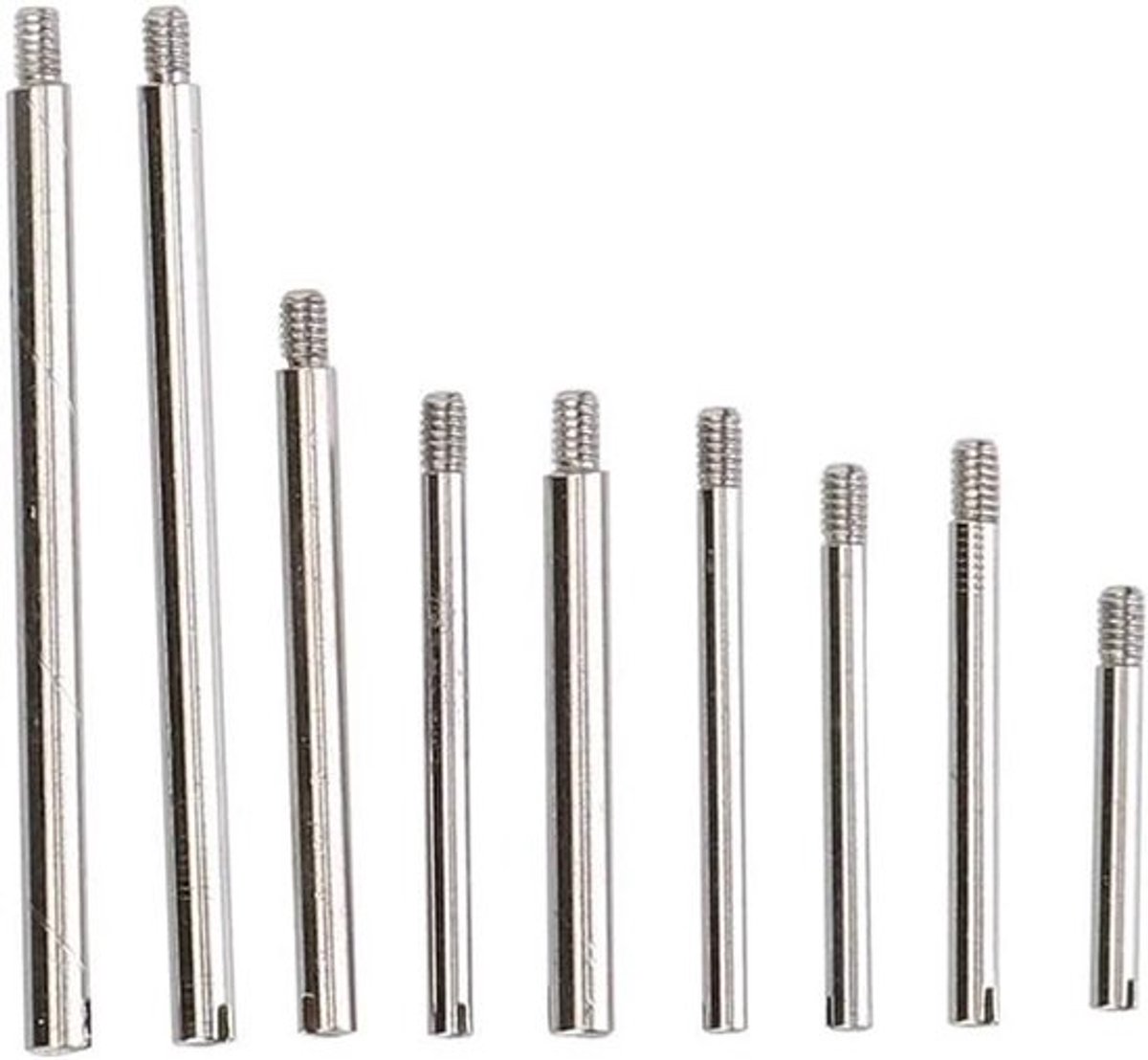 Horlogeband Schroeven, Horloge Reparatie Gereedschap Accessoires - Metaal - Horlogeband Link Pins - Opbergdoos - 10 Maten - Geschikt voor Horloges - Mat - 50 Stuks