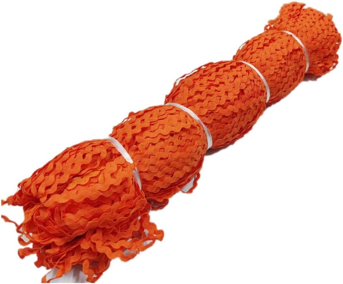 2 x 25 m Golvende Kantband, Kantafwerking voor Naai-projecten, Bruidsjurken, Kleding, Versiering en Scrapbooking in Oranje