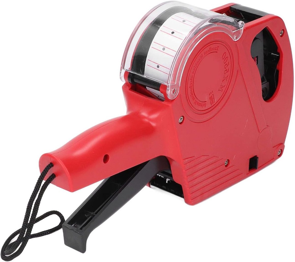 Handmatige Labelmachine met 8 Cijfers, Draagbare Prijsmarkeerder en Etiketten, Inclusief Cartridges en Prijslabels (Rood)