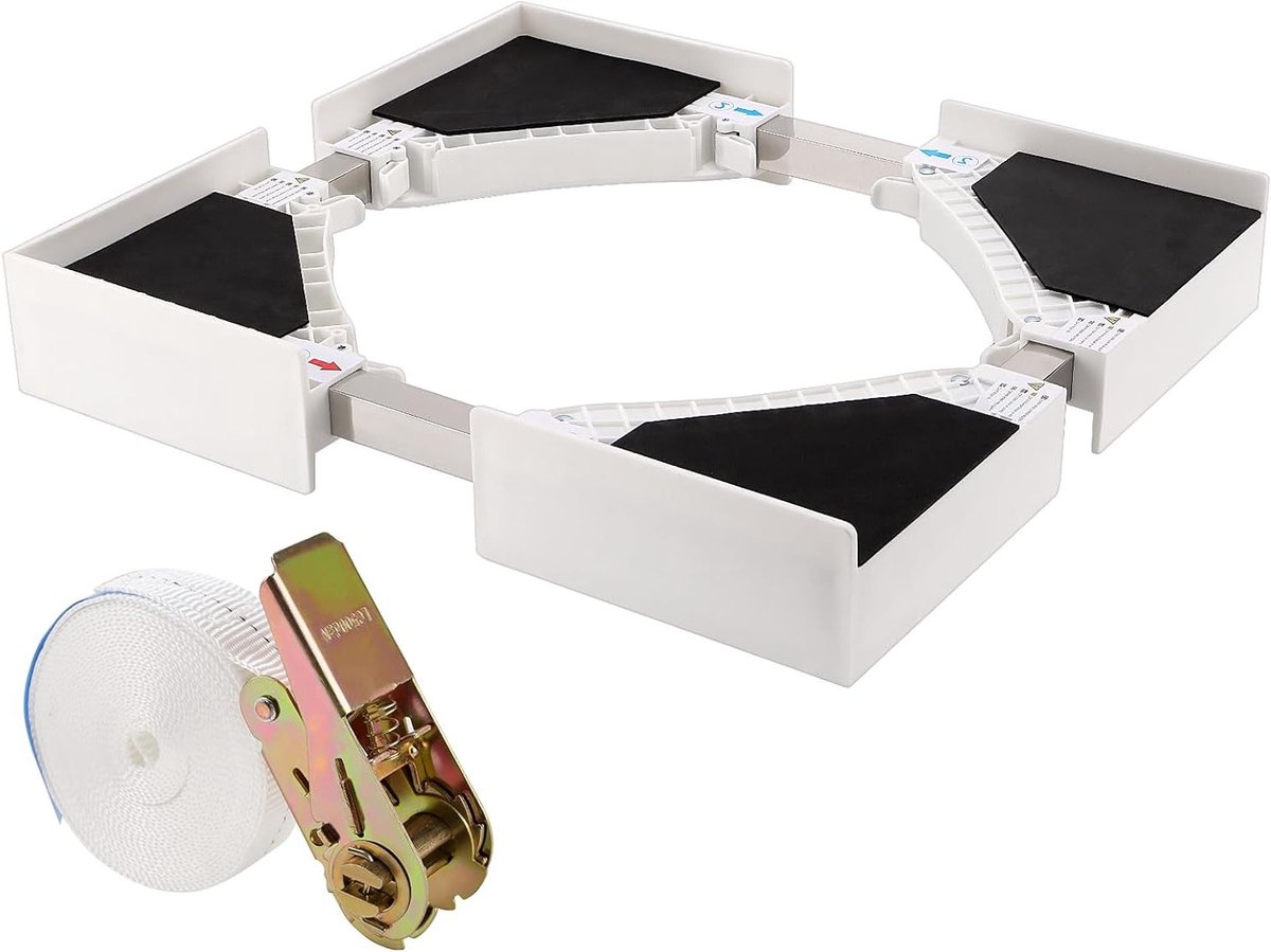 Verstelbaar Verbindingsframe voor Wasmachine en Droger Stapelset met Antislip
