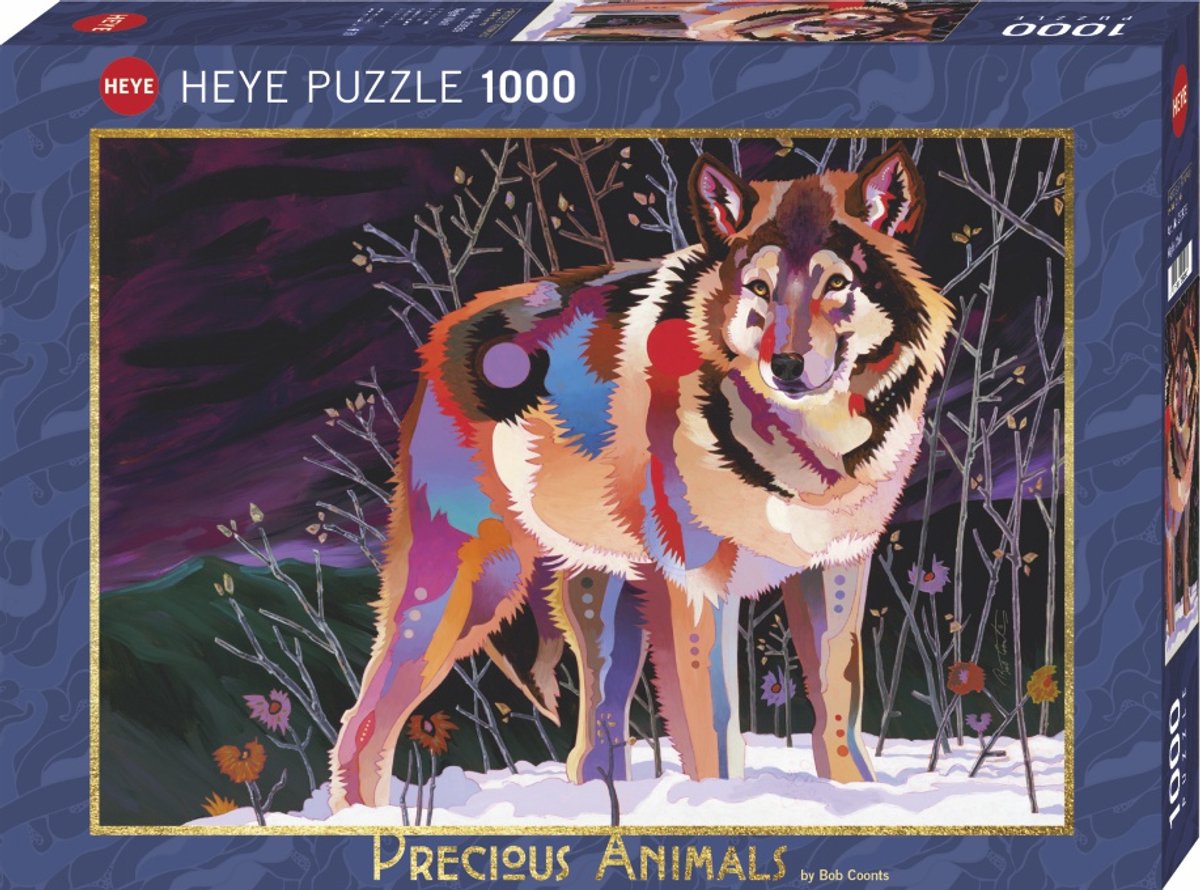 Heye Puzzel Night Wolf 1000.