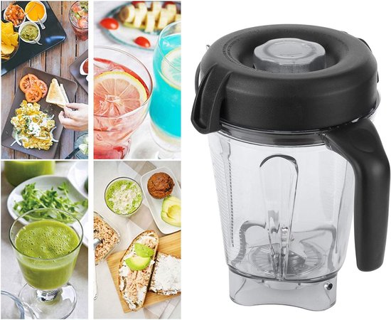 Vervangende Blenderkan 64oz voor Voedselmixers - Transparante Container voor Huishoudelijk Gebruik, Ideaal voor Smoothies en Soepen — afbeelding 3
