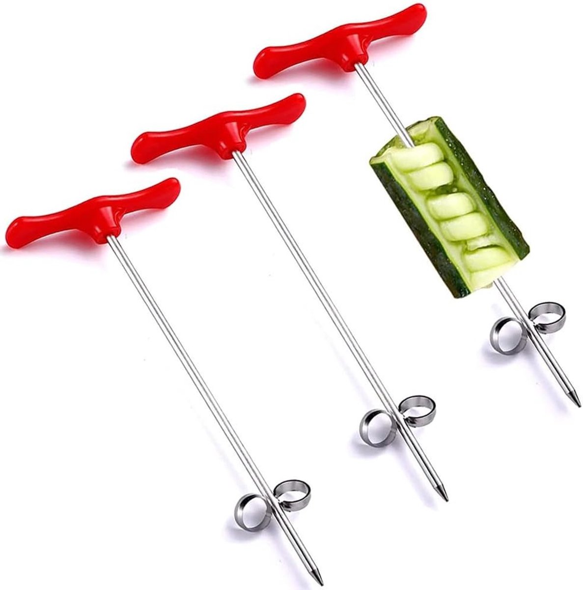 Set van 3 Spiral Cutters voor Groenten - Rvs Spiral Slicers voor Aardappelen, Komkommers en Wortels