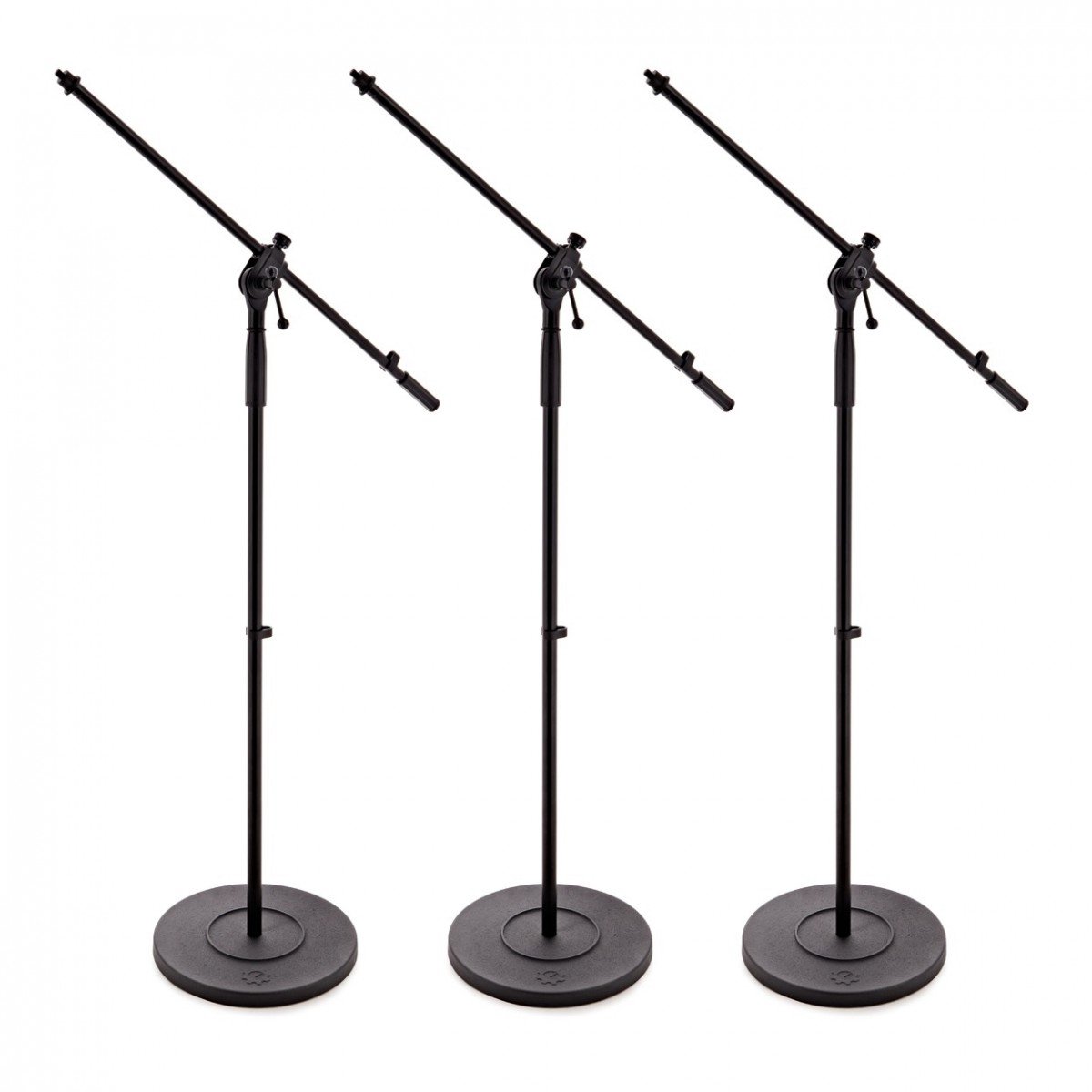 G4M Boommicrofoonstatief met Gegoten Voet, 3 Stuks