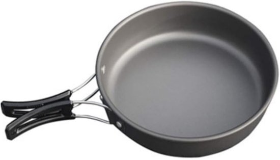 Opvouwbare camping kookset voor 2-3 personen - pannenset met steelpan, pan en theepot — afbeelding 2