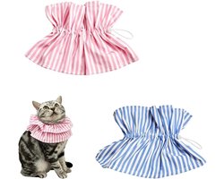 2 Stuks Zachte Kattenkraag, Verstelbaar en Comfortabel, Bescherming tegen Bijten en Likken, Ideaal voor Herstel na Chirurgie en Huidproblemen bij Huisdieren en Konijnen