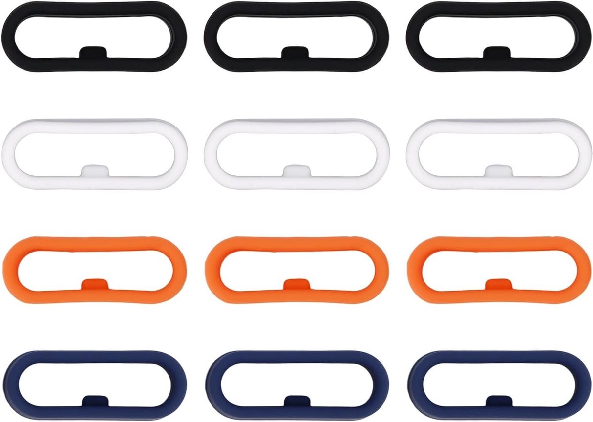 12 Stuks Silicone Armbanden Ringen voor Magic Band+ en 2.0, Sluitlus Beschermers en Accessoires Clips in 4 Kleuren voor Veilig Gebruik en Comfort