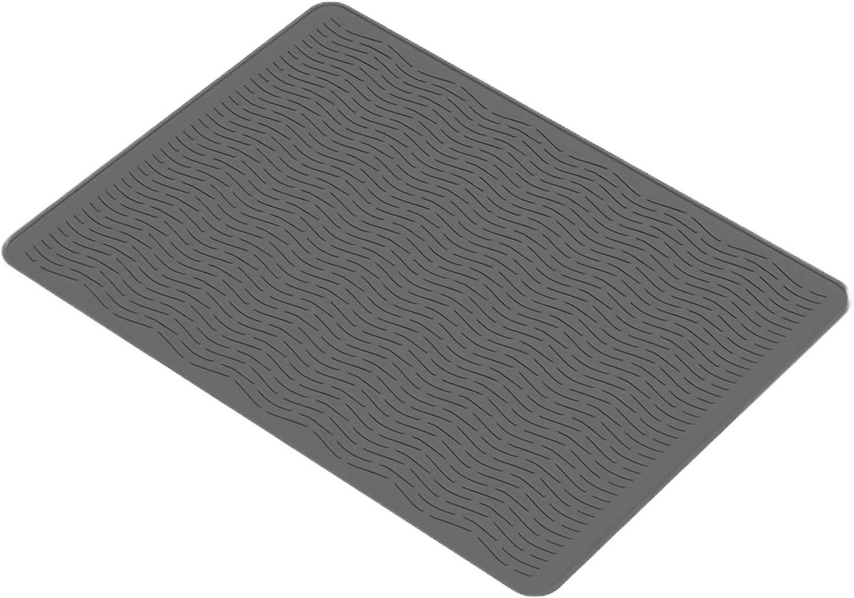 Keramische pannenbeschermer - Kookplaat mat - Keuken organiseren - Hittebestendig ontwerp - 70 x 50 cm - Grijs