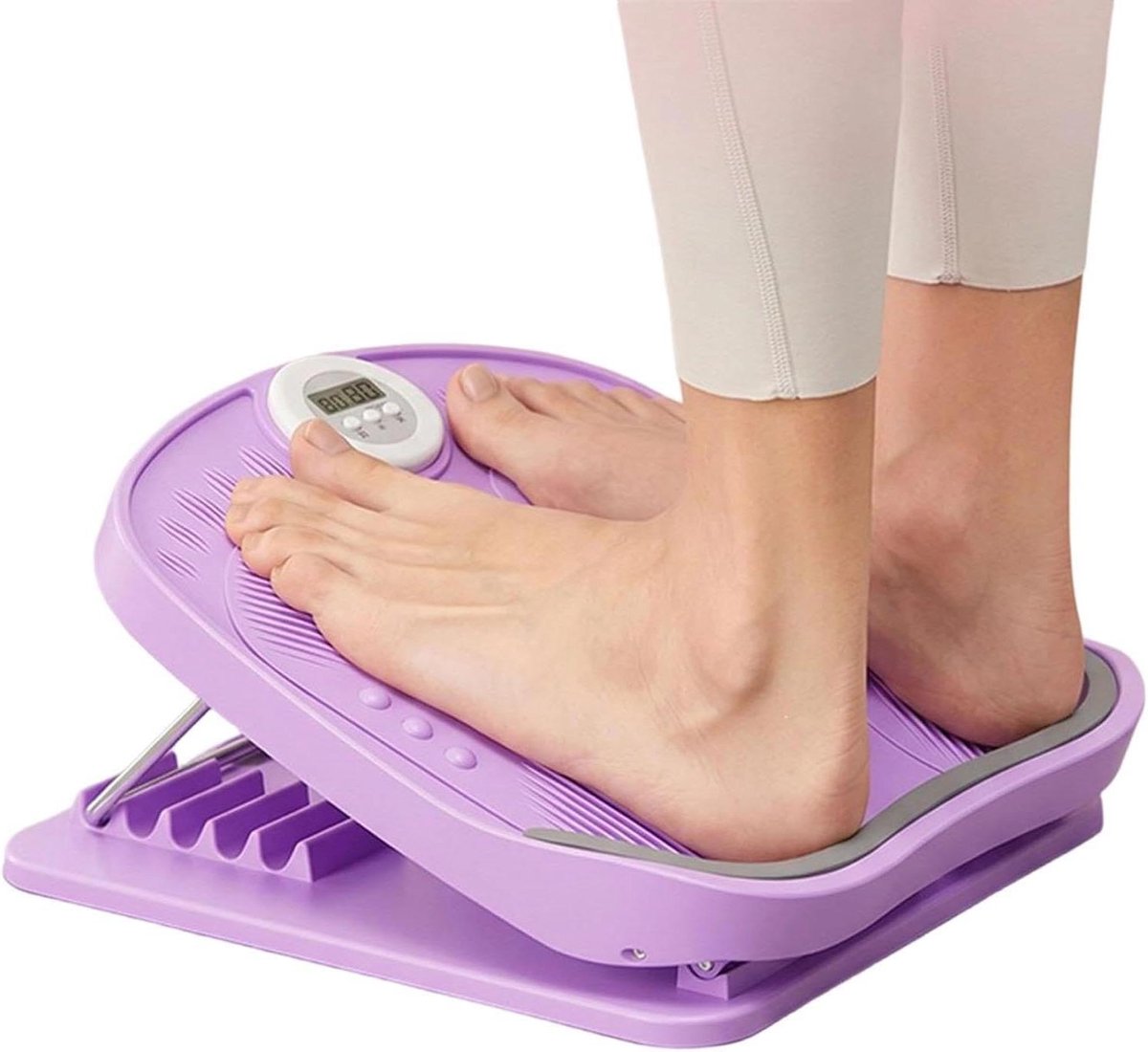 Kuitstrekker Opvouwbaar - Strekplank Been - Oefeningen Workout - 16 Verstelbare Niveaus - 29 x 25.5 cm - Paars
