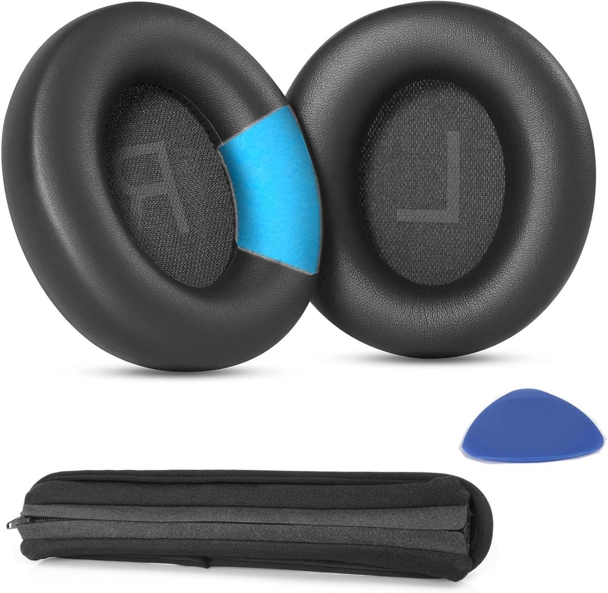 Oorkussens Vervanging voor Adaptieve Actieve Hoofdtelefoon - Zwart, Memory Foam