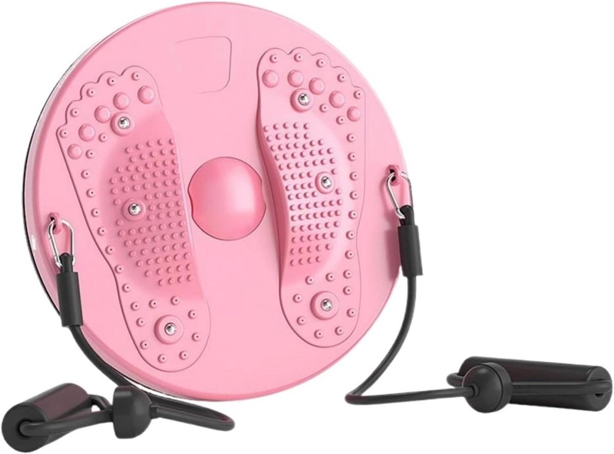 Buikspier Versterker - Taille Twister - Core Training - Met Voetmassage - 28 Cm - Roze
