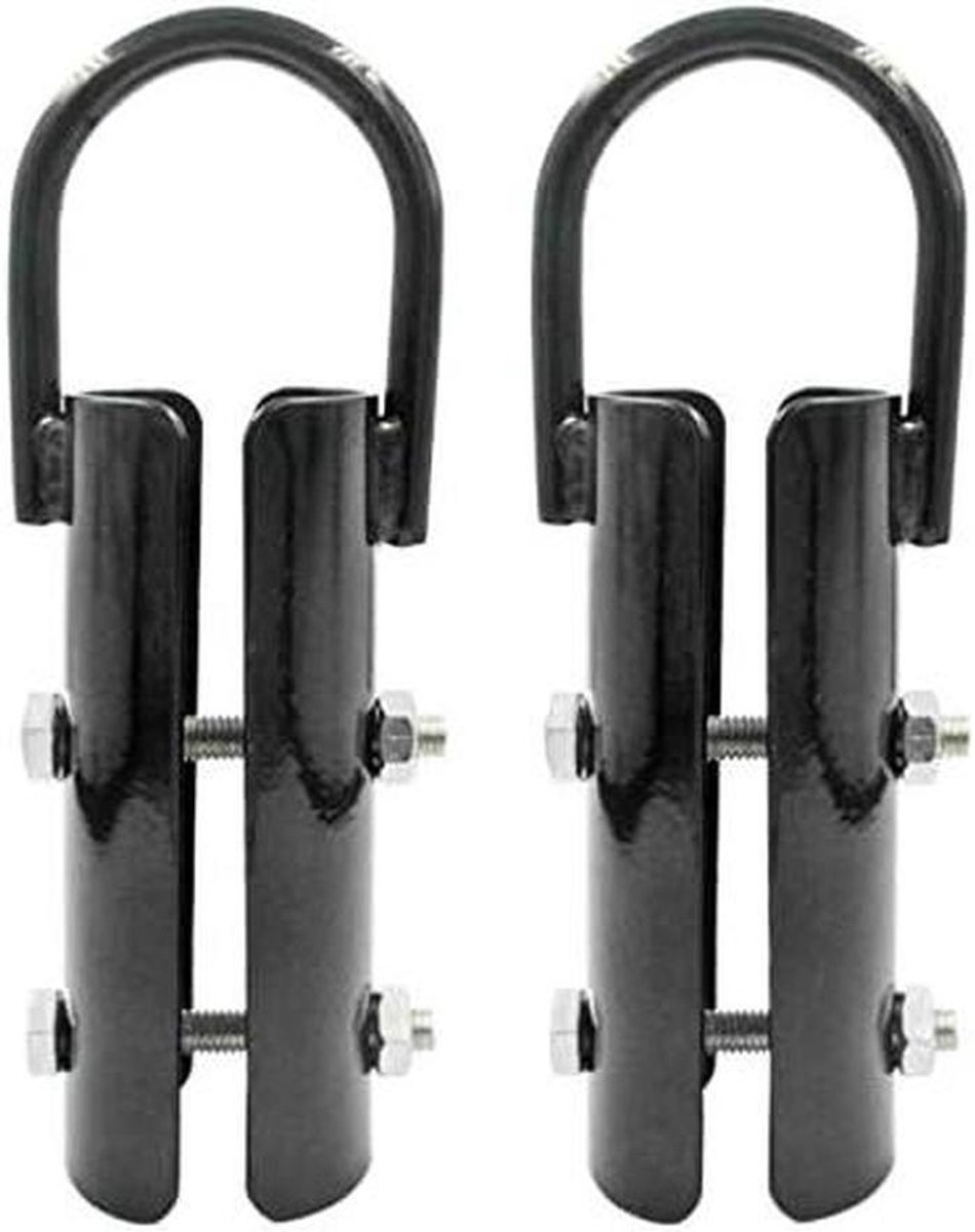Klimtouwklem - Touwbevestiging Rig - Krachttraining Gym - Heavy Duty Ijzer - 15 Inch Touw - Zwart