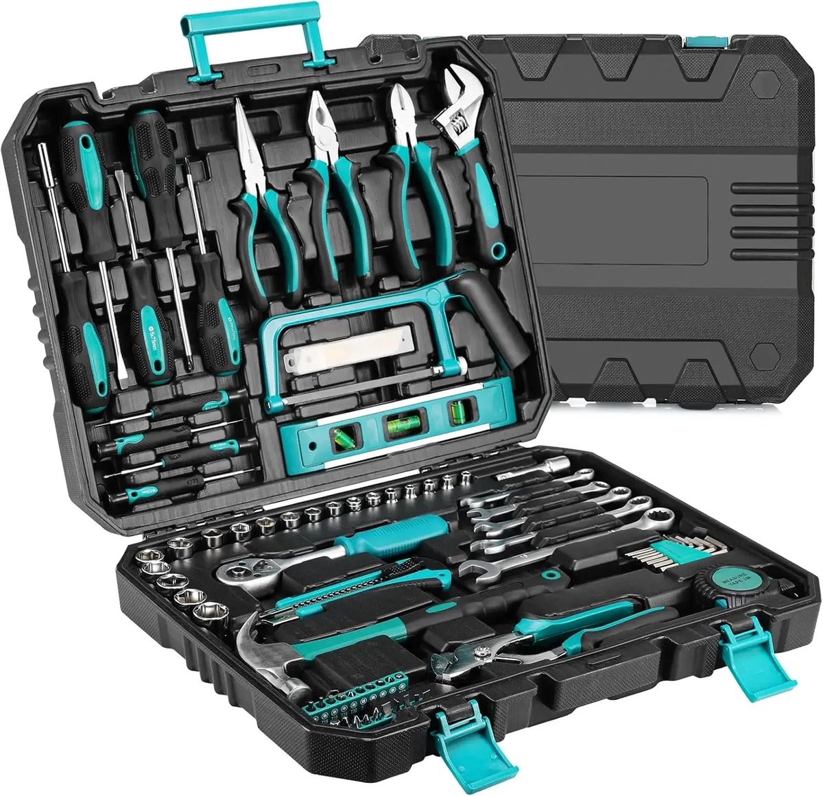 Lilac & Lily Gereedschapskoffer – Gevulde Gereedschapskist - 79-delig - Complete Gereedschapsset in koffer - Toolbox voor thuis