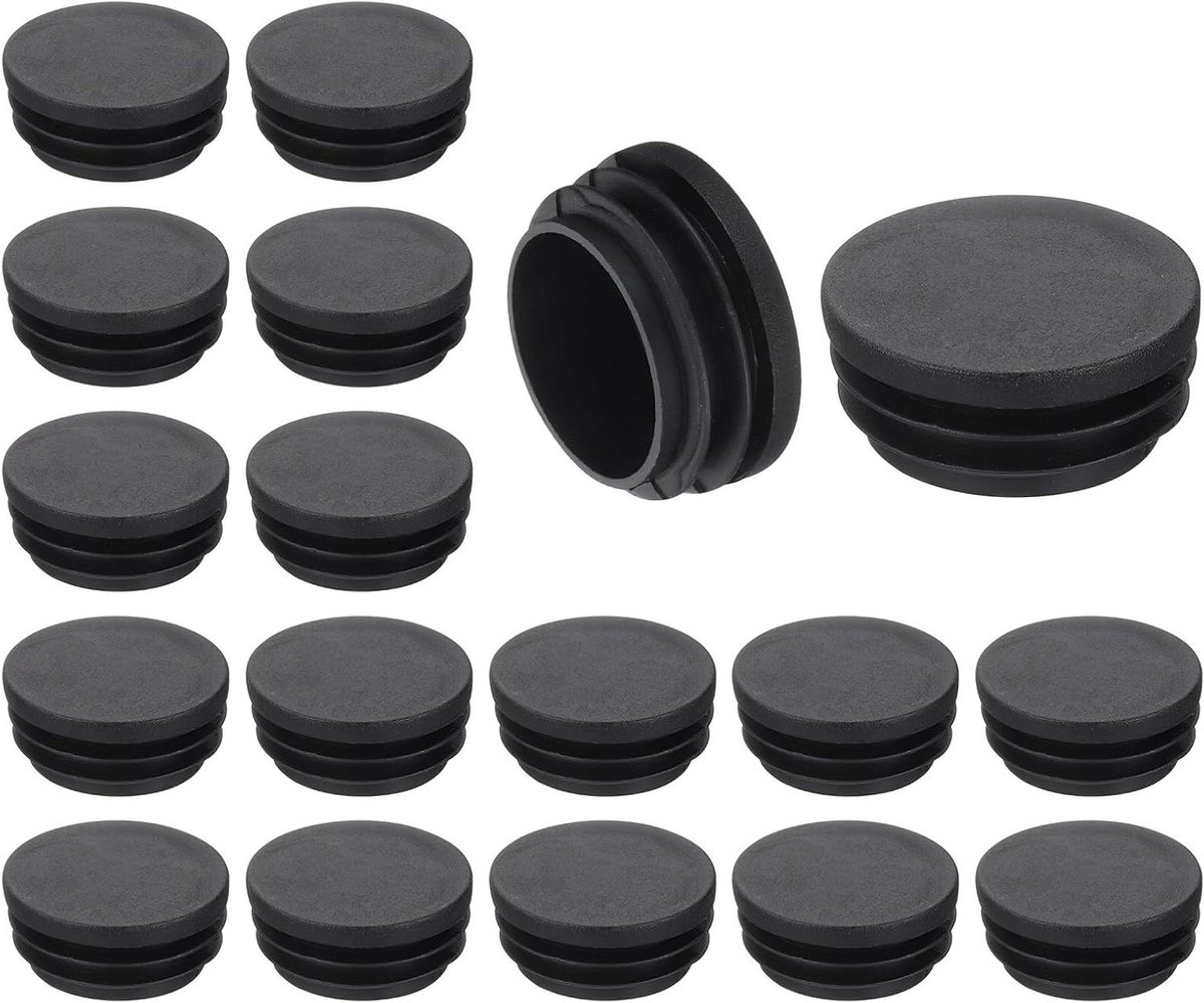 Ronde Kunststof Doppen - Eindkappen Meubels - Vloer Beschermen - Slijtvast PE Materiaal - 38 mm Doorsnede - Zwart