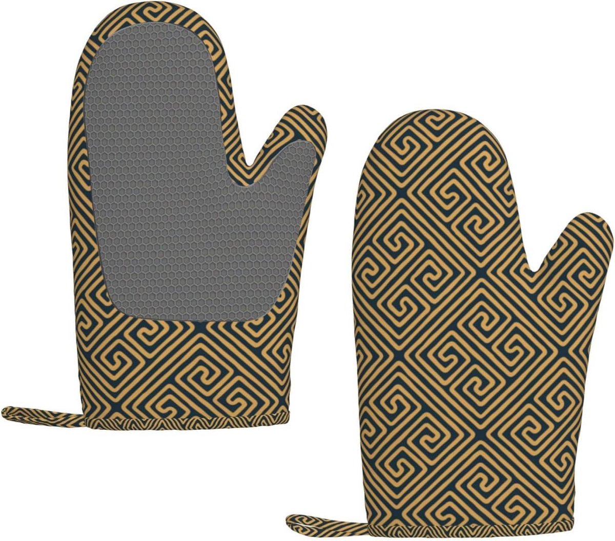 Ovenwanten - Keukenhandschoenen - Veilig Koken - Hittebestendig tot 180°C - 28x18 cm - Zwart