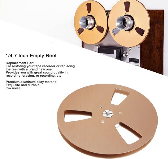 Opname Spoel - Lege spoel Tape spoel - Muziek Opnemen - 3 Wind-Resistente Gaten - 7 Inch - Goud — afbeelding 5