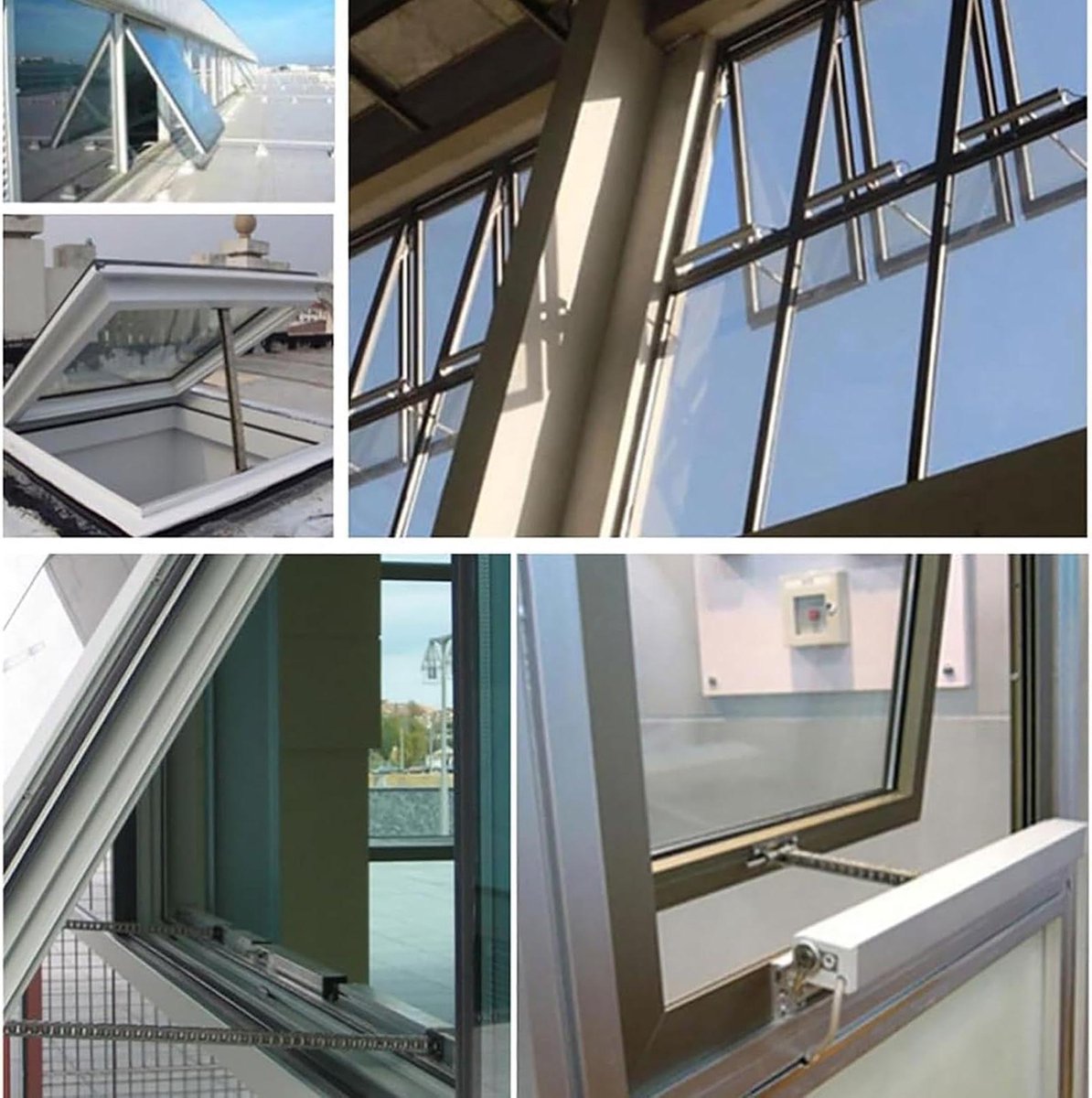Elektrische Raamopener - Automatische Ketting - Ventilatie Regelen - Geluidsarme Werking - 300-900mm Slag - Zilver
