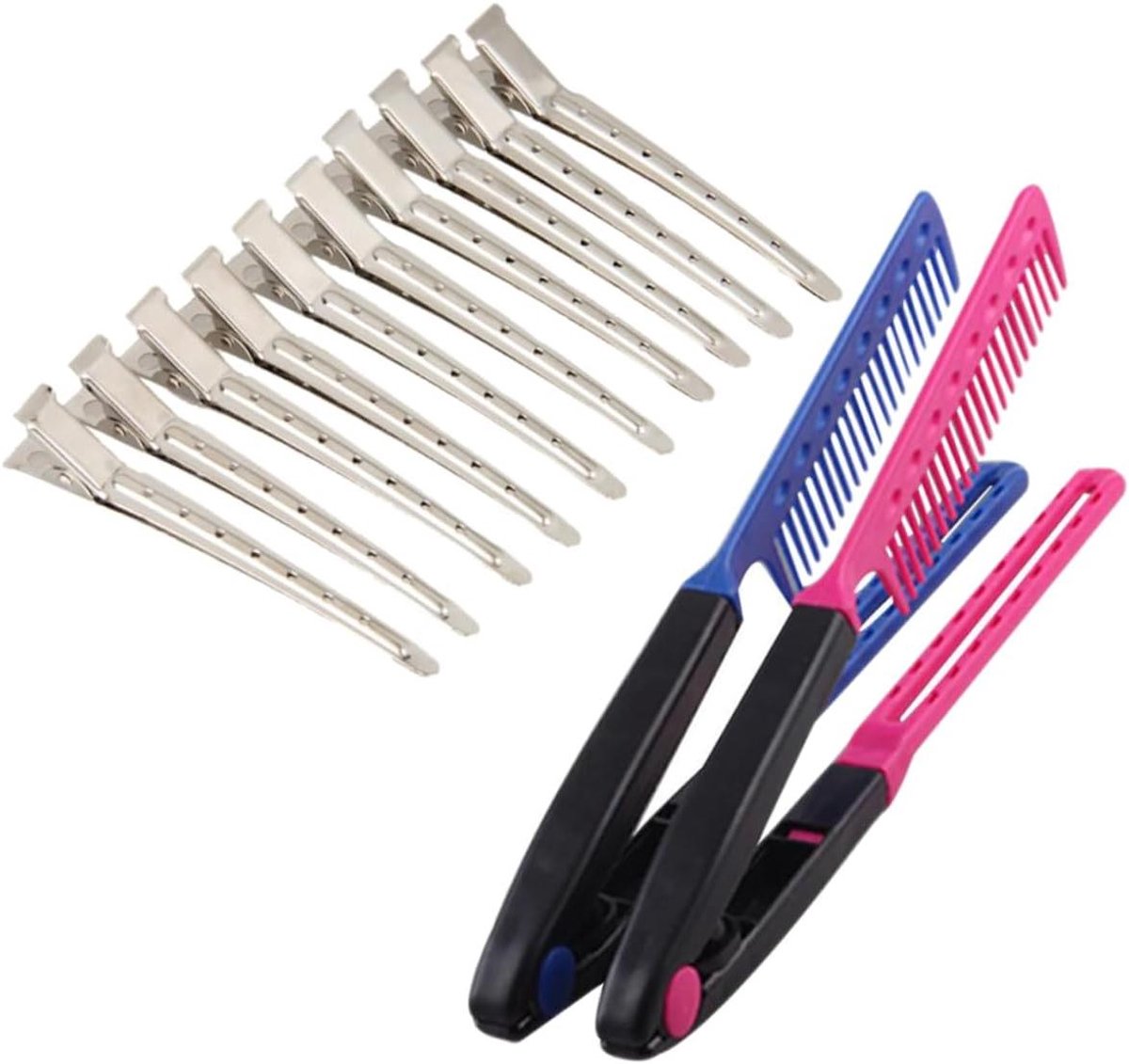 Haarstyling Clips - Kappers Accessoires - Haar Fixeren - Trekken Niet - 12 Stuks - Afgebeeld