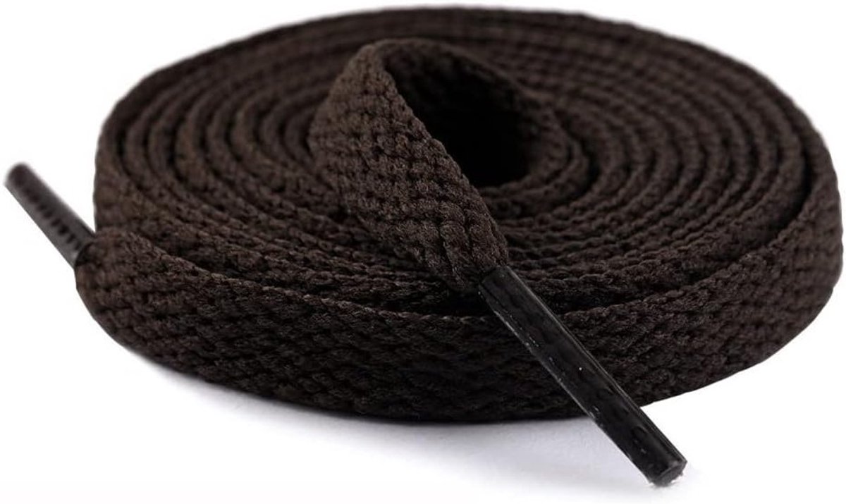 Flat Schoenveters voor Sneakers - Vervangende Katoenen Veters in Wit, 8 mm Breed, Geschikt voor Sport- en Casual Schoenen, 50 cm Lang