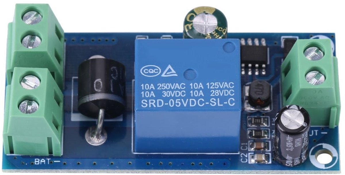 Dailygoods - Dailygoody - 5V~48V 10A Dc Voeding - Noodcontroller - Automatische Schakelmodule - Compact - Batterijregelmodule - Geschikt voor Accu's - Model...