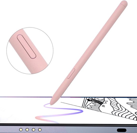 Dailygoods - Dailygoody - Styluspen voor Tab S6 Lite - Vervanging - Roze - Geschikt voor SM P610 en SM P615 - Perfect voor notities en tekeningen — afbeelding 2