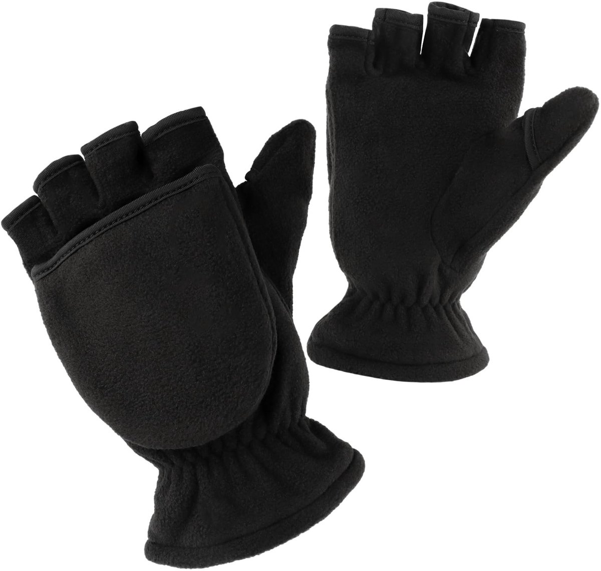 Dailygoods - Dailygoody - Winterhandschoenen - Vingerloze polar fleece - Winddicht en warm - Uniseks - Handig voor smartphonegebruik - Ideaal voor de winter