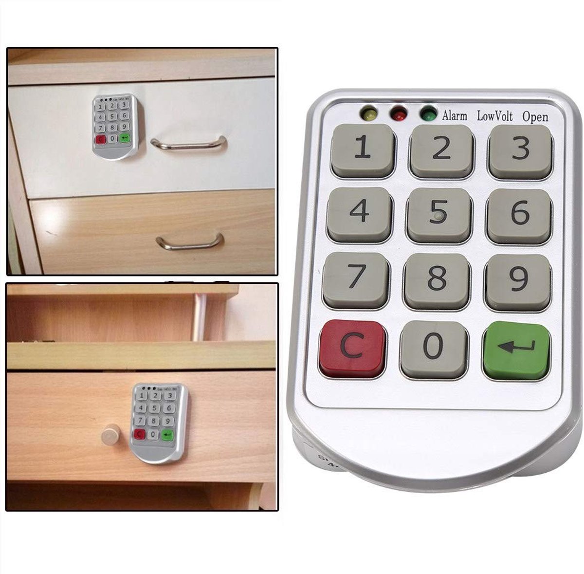 Dailygoods - Dailygoody - Elektronisch Kastslot - Slimme Deurslot - Duurzaam en Veilig - Geschikt voor Opslagkasten - Eenvoudig te Gebruiken - Met Codefunctie - Id...