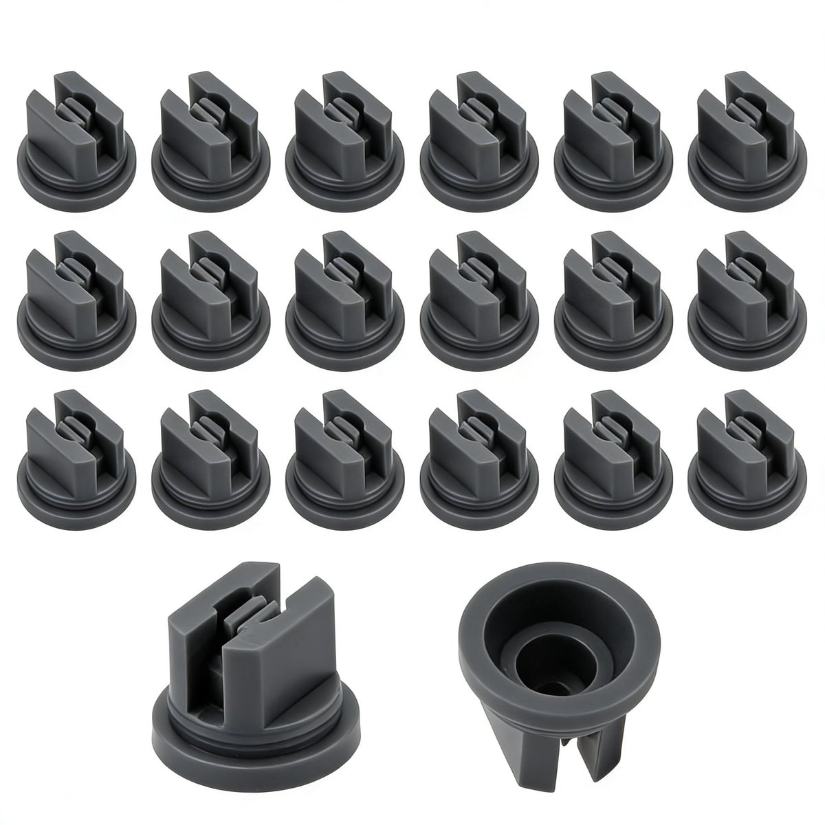 Dailygoods - Dailygoody - Platte Ventilator Spuittip - 20 Stuks - Voor Landbouwmachines - Kunststof - 110 Graden Spuithoek - Effectief Spuiten en Ontstoffen