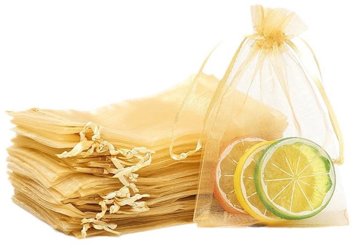 Dailygoods - Dailygoody - Organza Zakjes - Cadeauzakjes - Perfect voor Bruiloft en Feestjes - 15x20 cm - Set van 40 - Geschikt voor Snoep en Sieraden - Luxe en Ele..