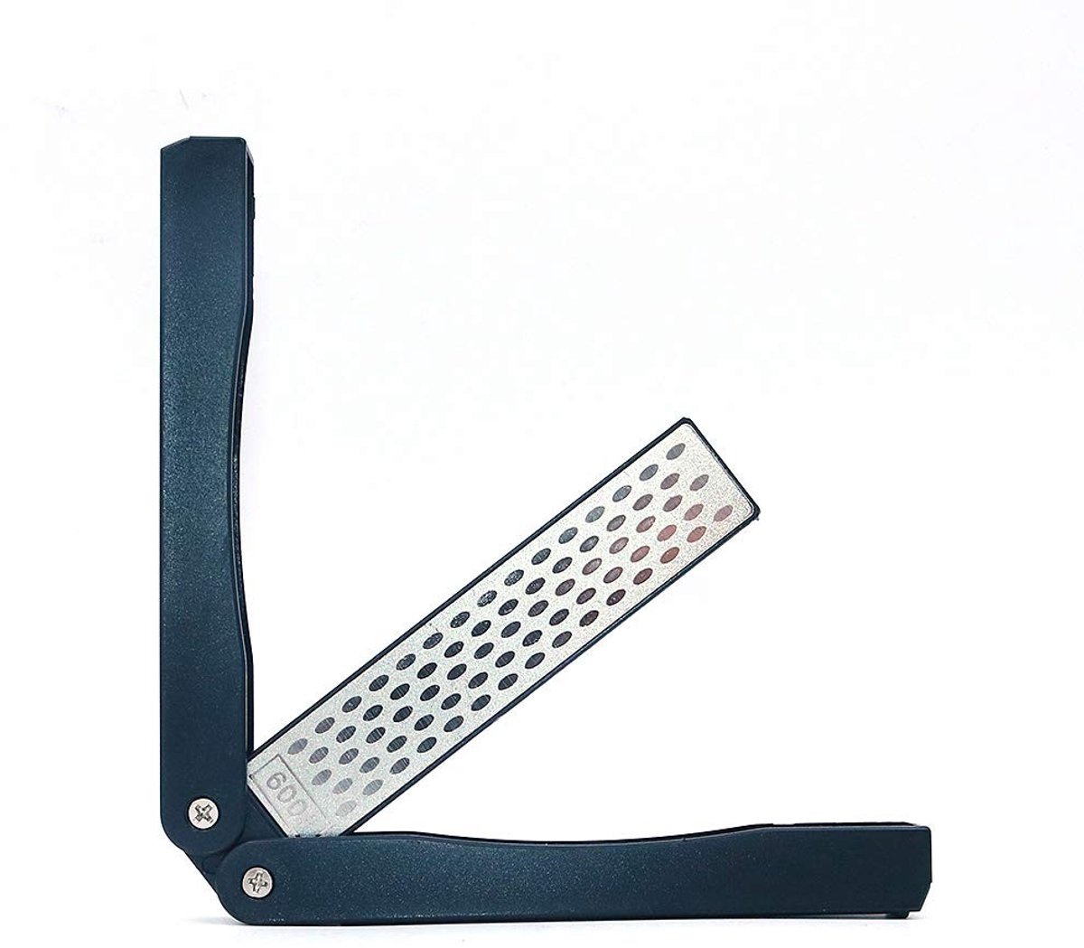 Dailygoods - Dailygoody - Draagbare messenslijper - Outdoor slijper - Dubbelzijdig ontwerp - Zwart - Keuken tool - Geschikt voor tuingereedschap - Compact en licht