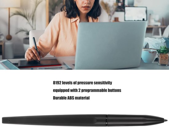 Dailygoody - Stylus voor Touchscreens - PE150 Styluspen - Drukgevoelig - 2 Sneltoetsen - Geschikt voor G10T - Smart Pen voor WH1409 — afbeelding 5