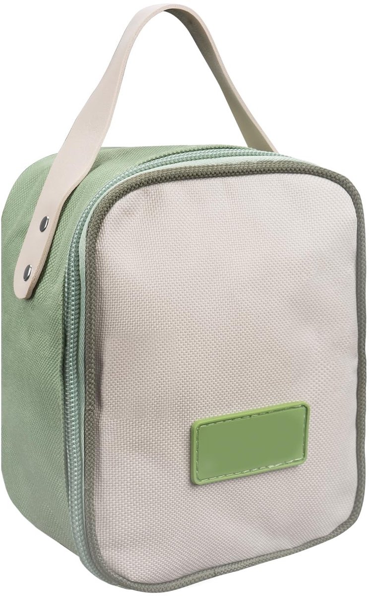 Dailygoody - Geïsoleerde Voedselpot Tas - Thermische Snack Tas - Houdt Voedsel Vers - Groen - Ideaal voor Picknicks - Perfect voor Werk en Reizen