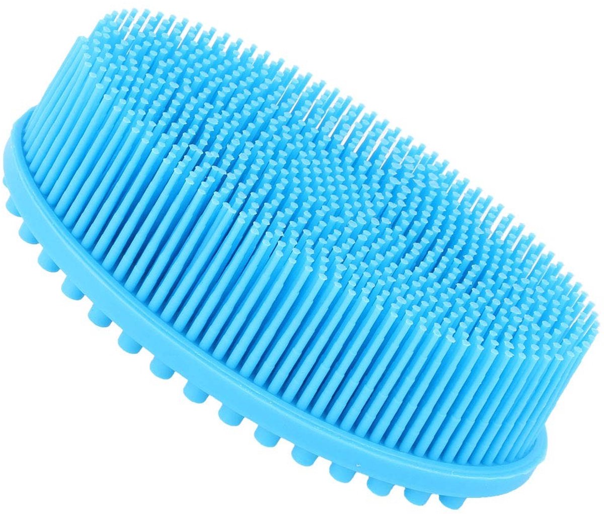 Dailygoody - Siliconen Baby Massageborstel - Sensorische Training - Milieuvriendelijk - Blauw - Tactiele Stimuli - Voor Kinderen met Speciale Behoefte