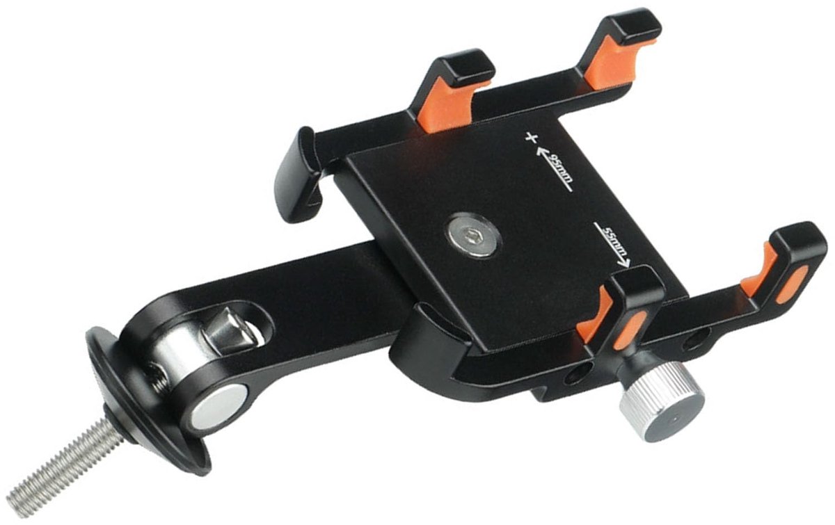 Dailygoods - Dailygoody - Fietsstuur Telefoonhouder - Stabiele Telefoonhouder - Eenvoudig te installeren - Zwart - Geschikt voor Racefietsen - Ideaal voor Buitenac