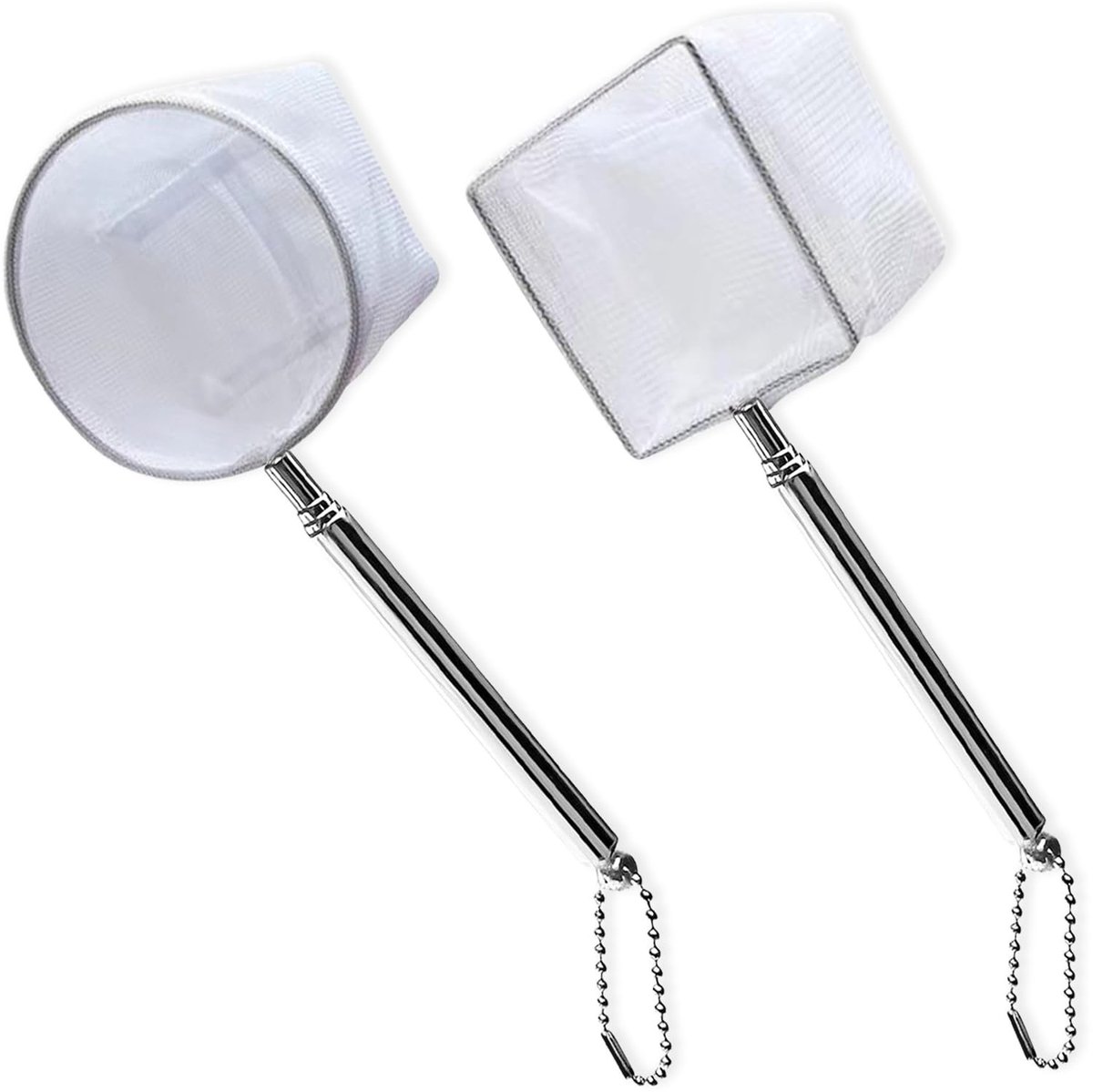 Dailygoods - Set van 2 Fijnmazige Aquariumvisnetten met Uitschuifbare Handgreep