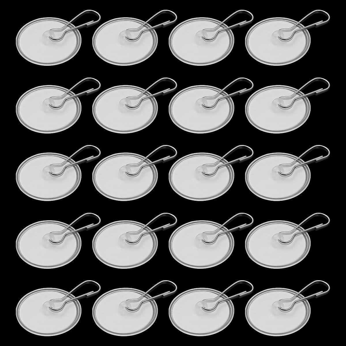 Dailygoods - Dailygoody - Plafond Haken - Zelfklevende Decoratie Haken - 3 cm - Transparant - Draagvermogen 1 kg - Voor Slaapkamer en Badkamer - 20 Stuks