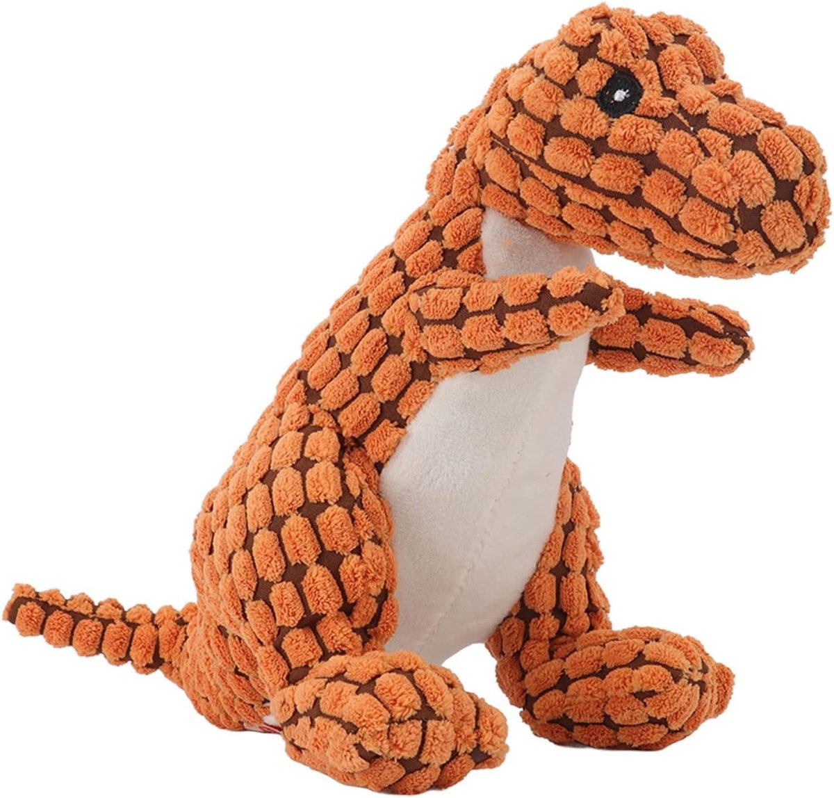Knuffelbare Dinosaurus Hondenspeeltjes, Pluche Kauwspeeltjes voor Kleine Honden en Puppy’s, Squeaky en Duurzaam voor Aggressieve Kauwers