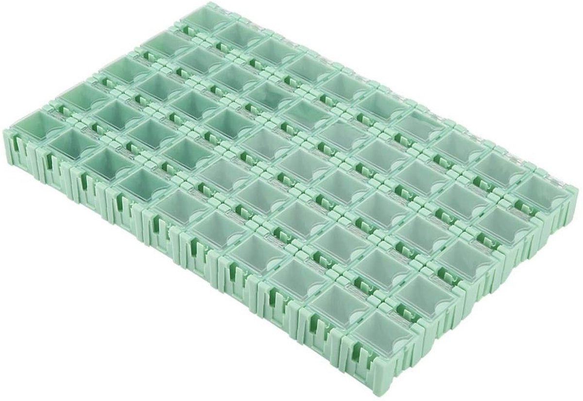 Dailygoods - Dailygoody - SMT Opbergbak - 50 Stuks Groene SMD Container voor Elektronische Componenten