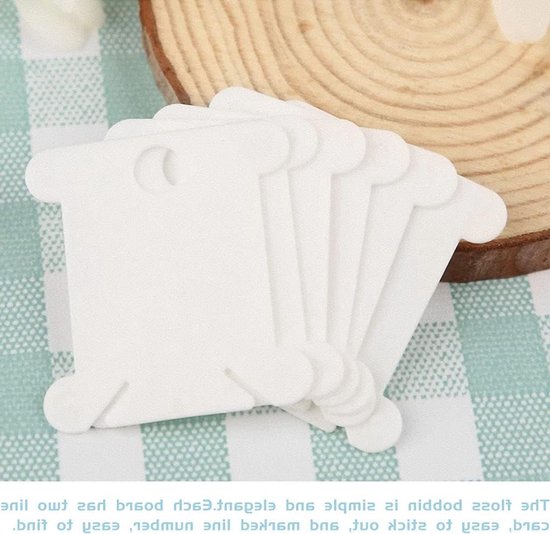 100 Stuks Witte Plastic Spoelen voor Borduurdraden - Draadopbergers voor Naai- en Borduurprojecten, Perfect voor Handwerken en Creatieve Klussen — afbeelding 3