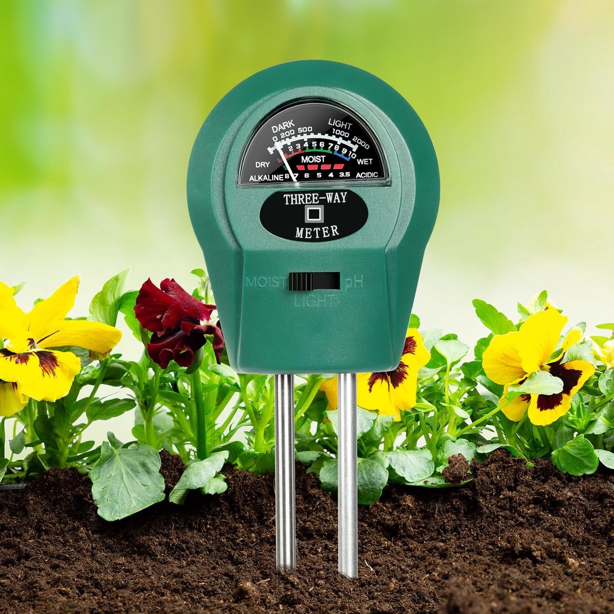Dailygoods - Dailygoody - Bodemtester - Vochtmeter - 3-in-1 functie - Compact formaat - pH-tester - Ideaal voor tuin en moestuin - Lichtgewicht model