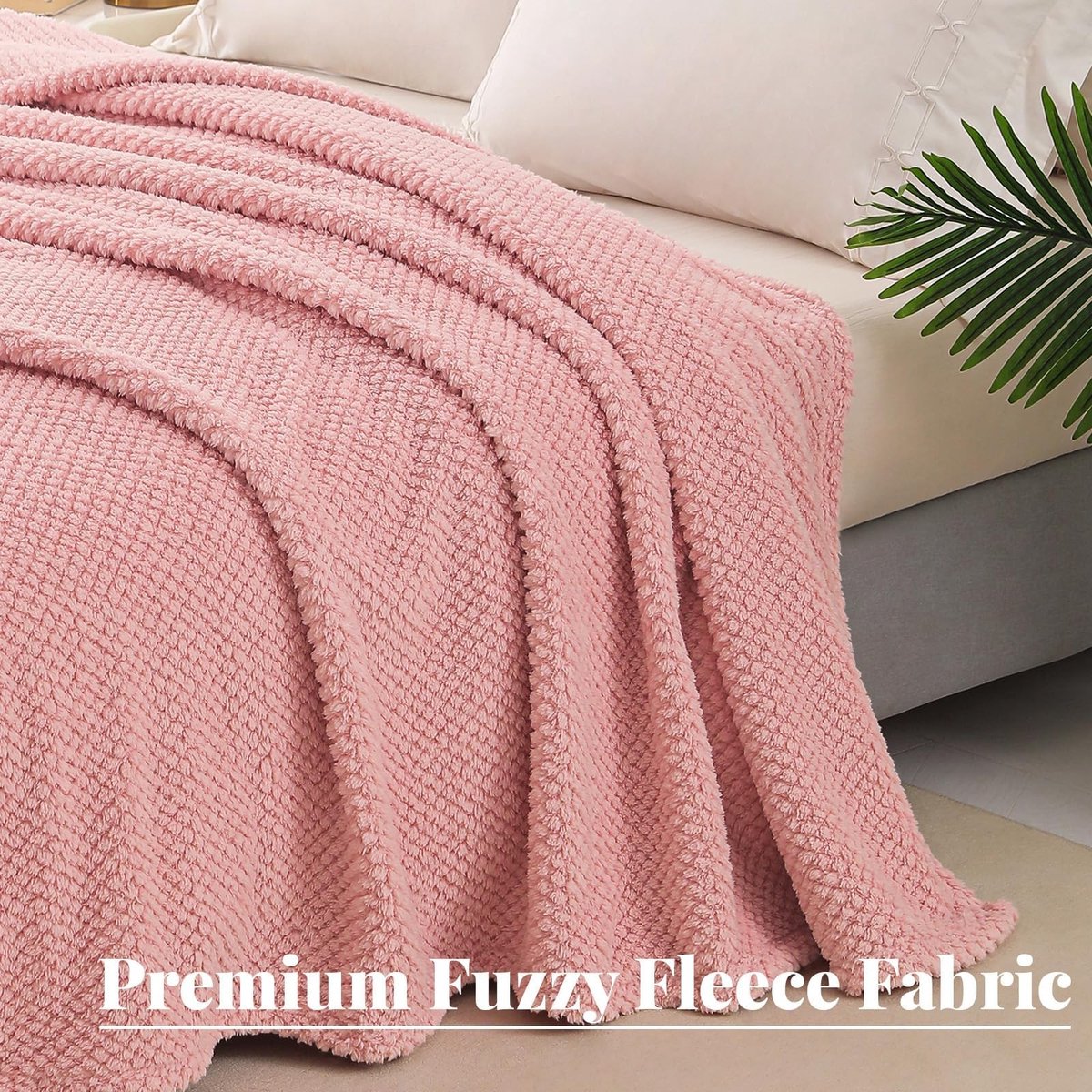 Dailygoods - Dailygoody - Knuffeldeken - Zachte en warme deken - 150 x 200 cm - Roze - Flanellen woondeken - Geschikt voor volwassenen - Walvis thema