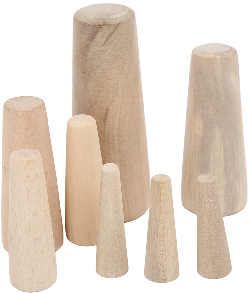 Dailygoods - Set van 10 Houten Noodpluggen voor Boot